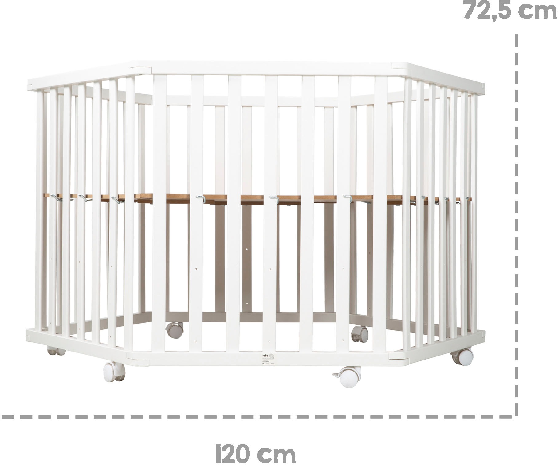 roba® Laufgitter »miffy®, weiss, 6-eckig« bis 15 kg mit Stoffeinlage