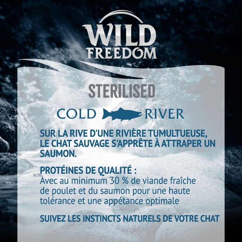 Wild Freedom Adult Cold River Sterilised, saumon - sans céréales