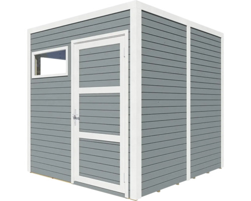 Cubo 2 tuinhuis met vloer, 226 x 240 cm, lichtgrijs