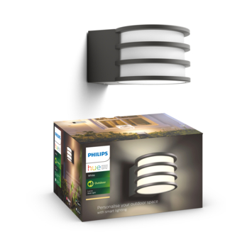 Philips Hue muurlamp Lucca antraciet - warmwit licht 9W