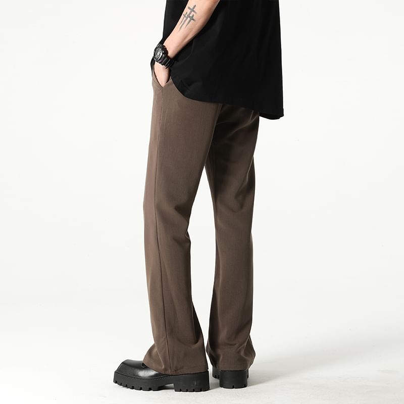 Kimeya - Mid Rise Plain Flared Pants