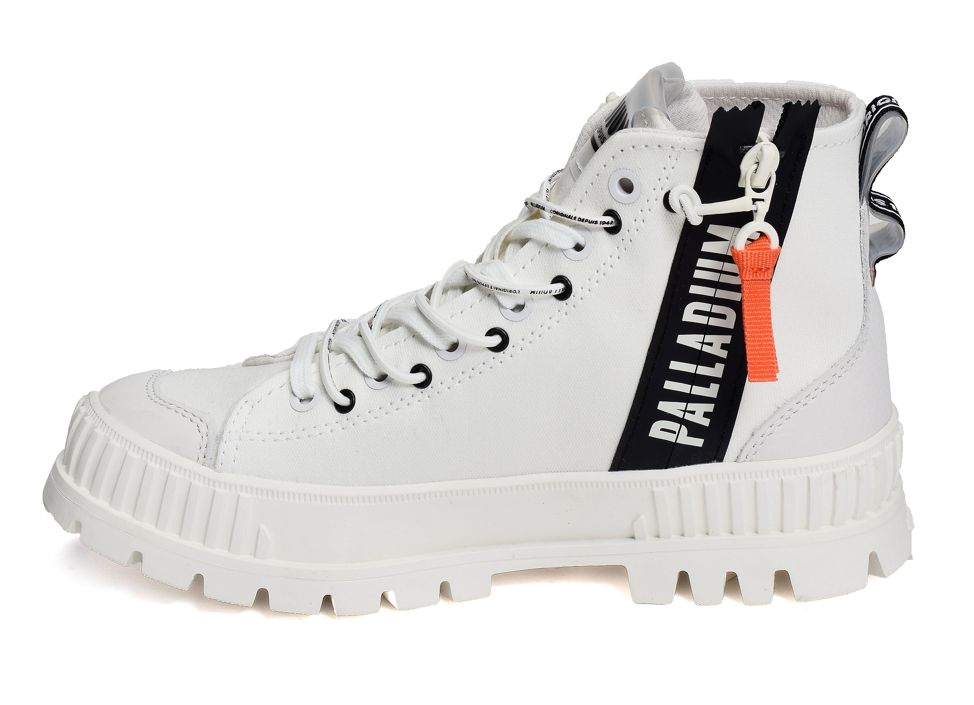 Pallashock back zip blanc