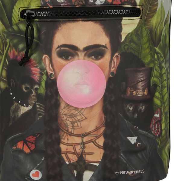 New Rebels Mart Art New York Rolltop Backpack Bubble Gum