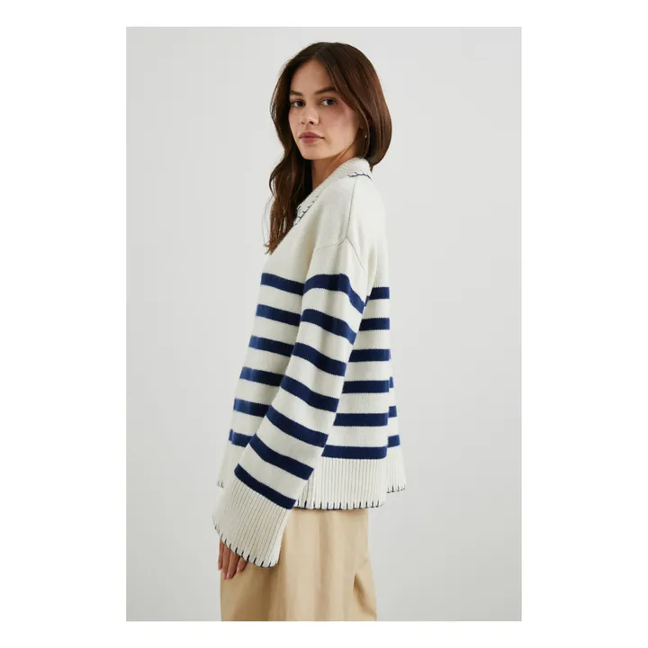 Rails Pull Athena Rayures Laine et Cachemire | Ecru
