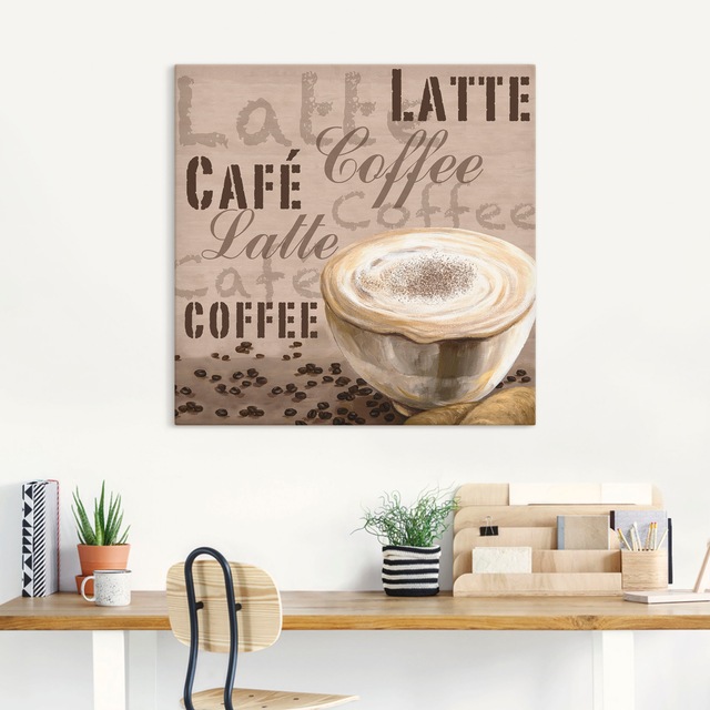 Artland Leinwandbild »Milchkaffee« Getränke 1 Stk. tlg. auf Keilrahmen gespannt
