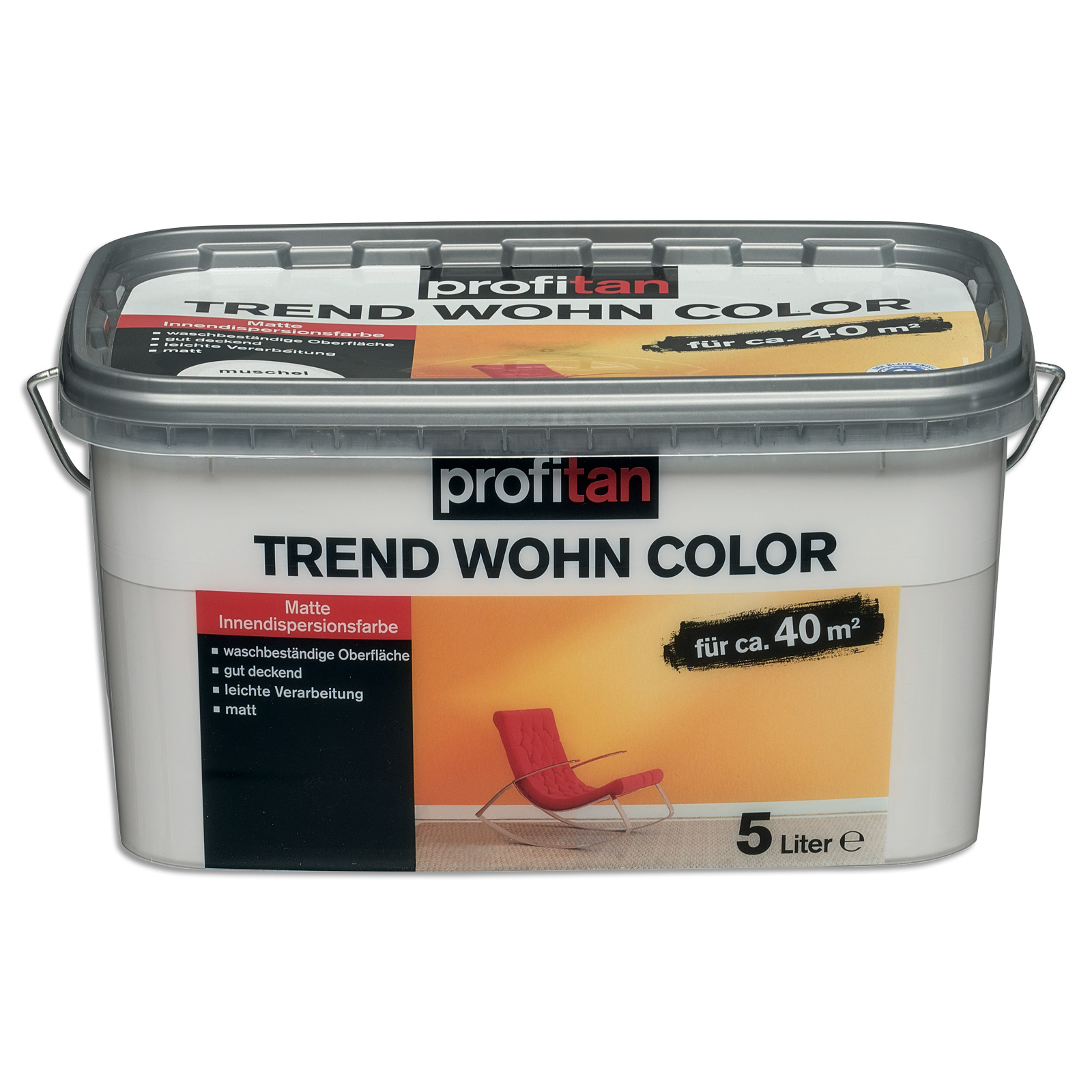 profitan Wandfarbe Trend Wohn Color - muschel matt - 5 Liter