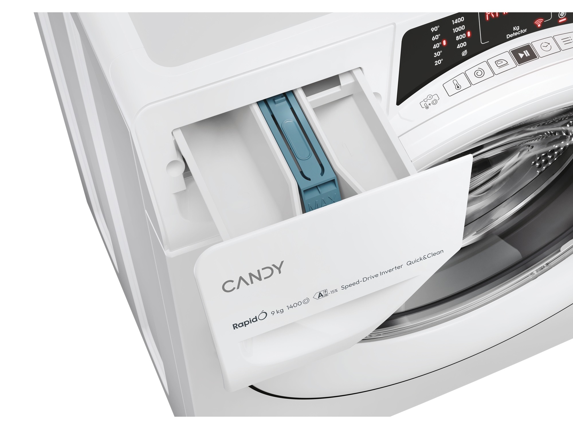 MÁQUINA DE LAVAR ROUPA CANDY RO 496DWM7/1-S - BRANCO A 9KG