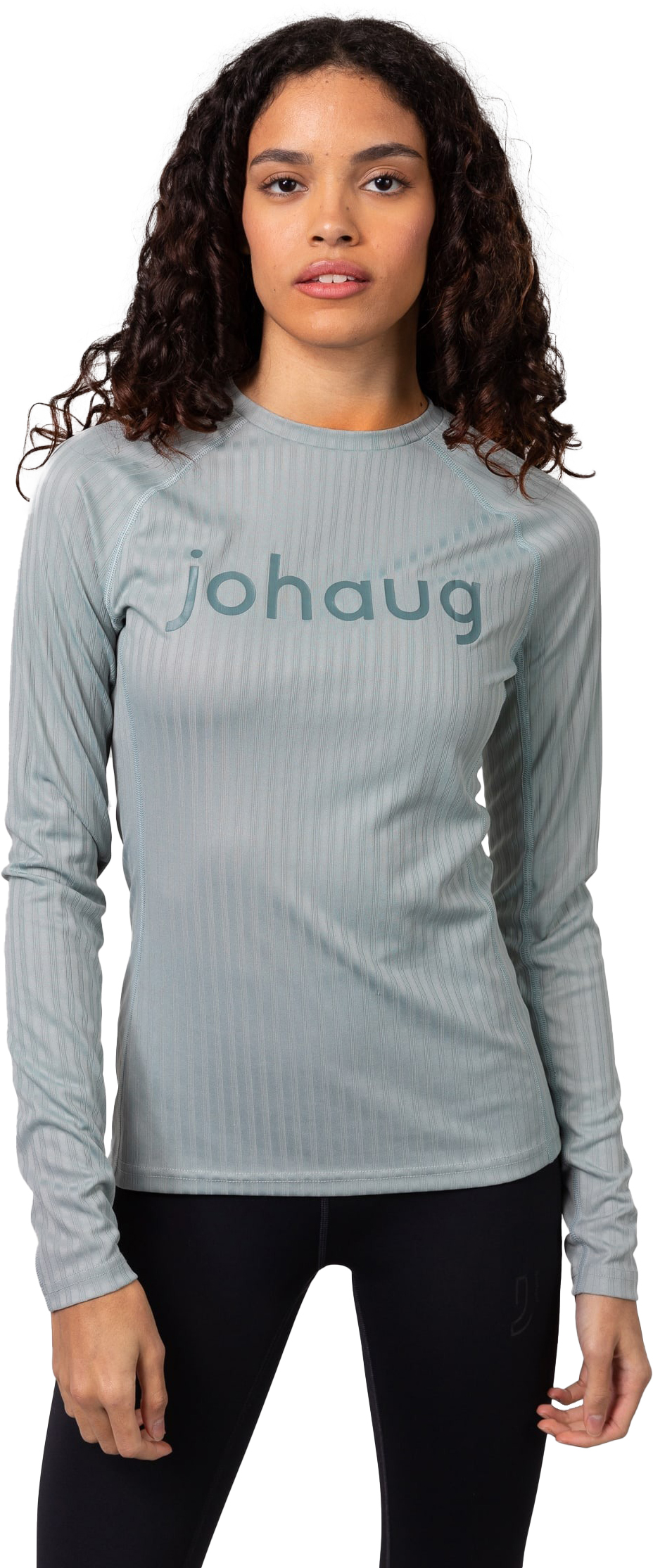 Rib Tech Long Sleeve Dame Blågrønn