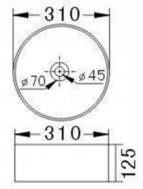 Best Design Sante opbouw waskom 31cm rond
