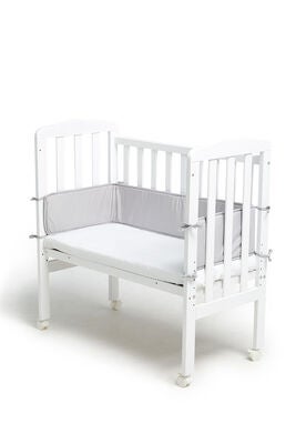Alice & Fox Sengekant Bedside Crib, Soft Grey