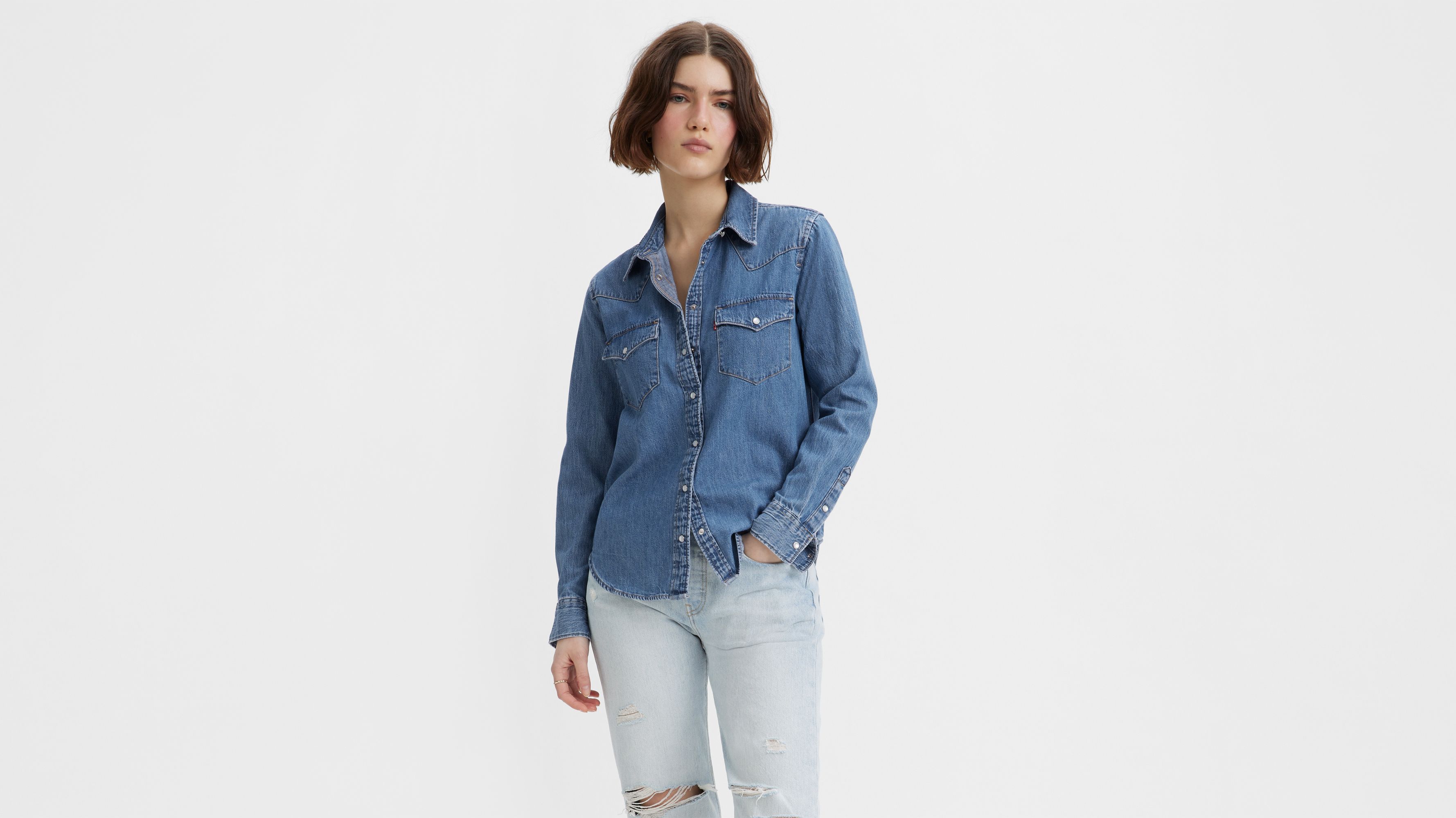 Chemise Western Ultimate - Mighty Fine - Bleu