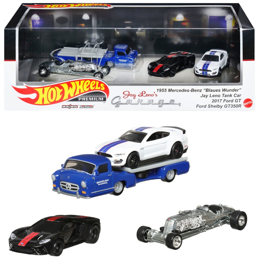 Hot Wheels Premium Jay Leno's Garage Sammlerdisplay 4er-Pack
