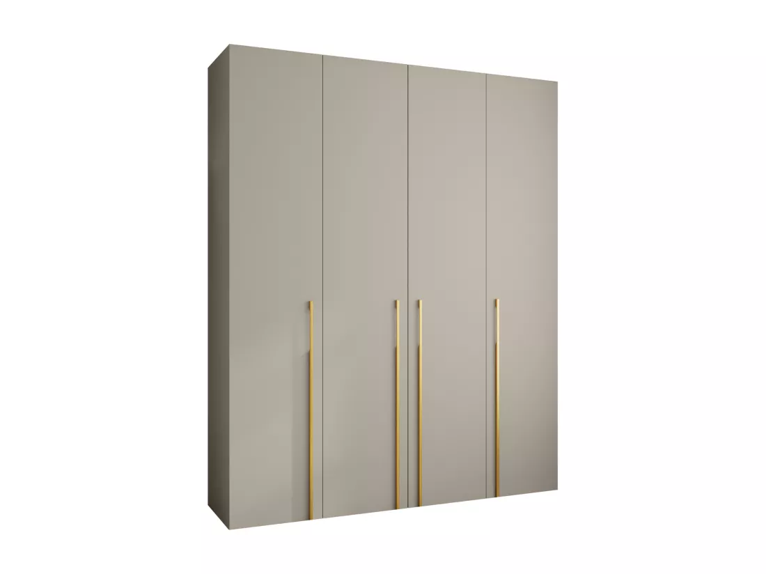 Armoire à portes battantes Como 3 245,5/200/40 4 portes (cachemire/or)