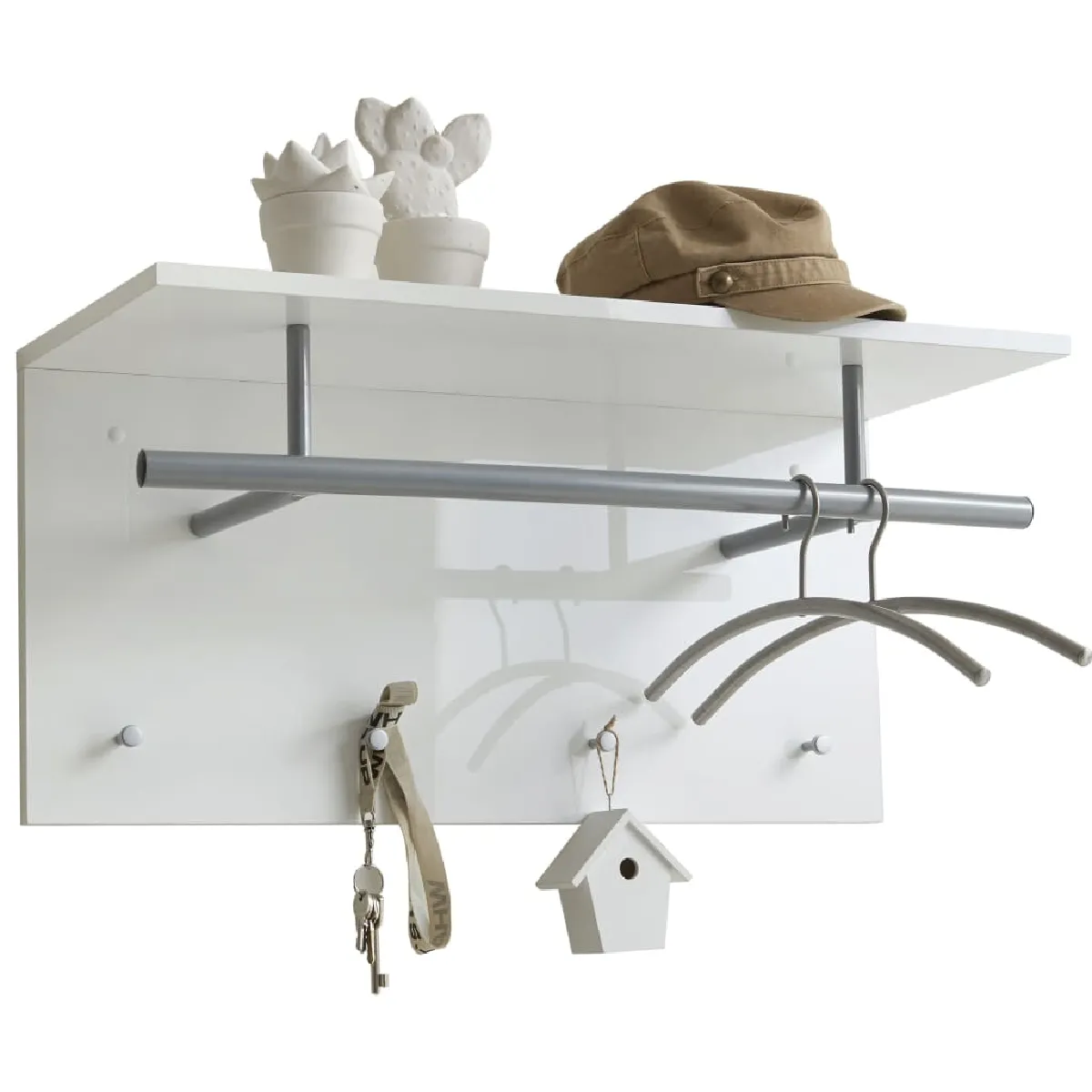 FMD Porte-manteau mural - Blanc