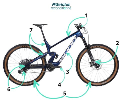 VTT Tout-Suspendu Sunn Kern EN FINEST Sram X01 Eagle 12V 29' Bleu Brillant 2023 - Produit Reconditionné