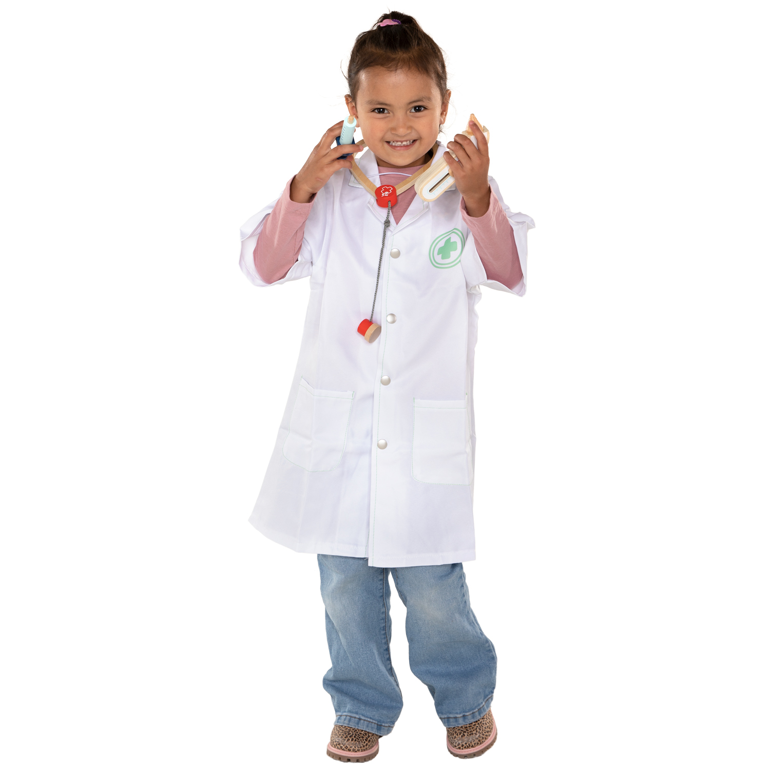 Small Foot-Dokterjas met Houten Accessoires, 4dlg.