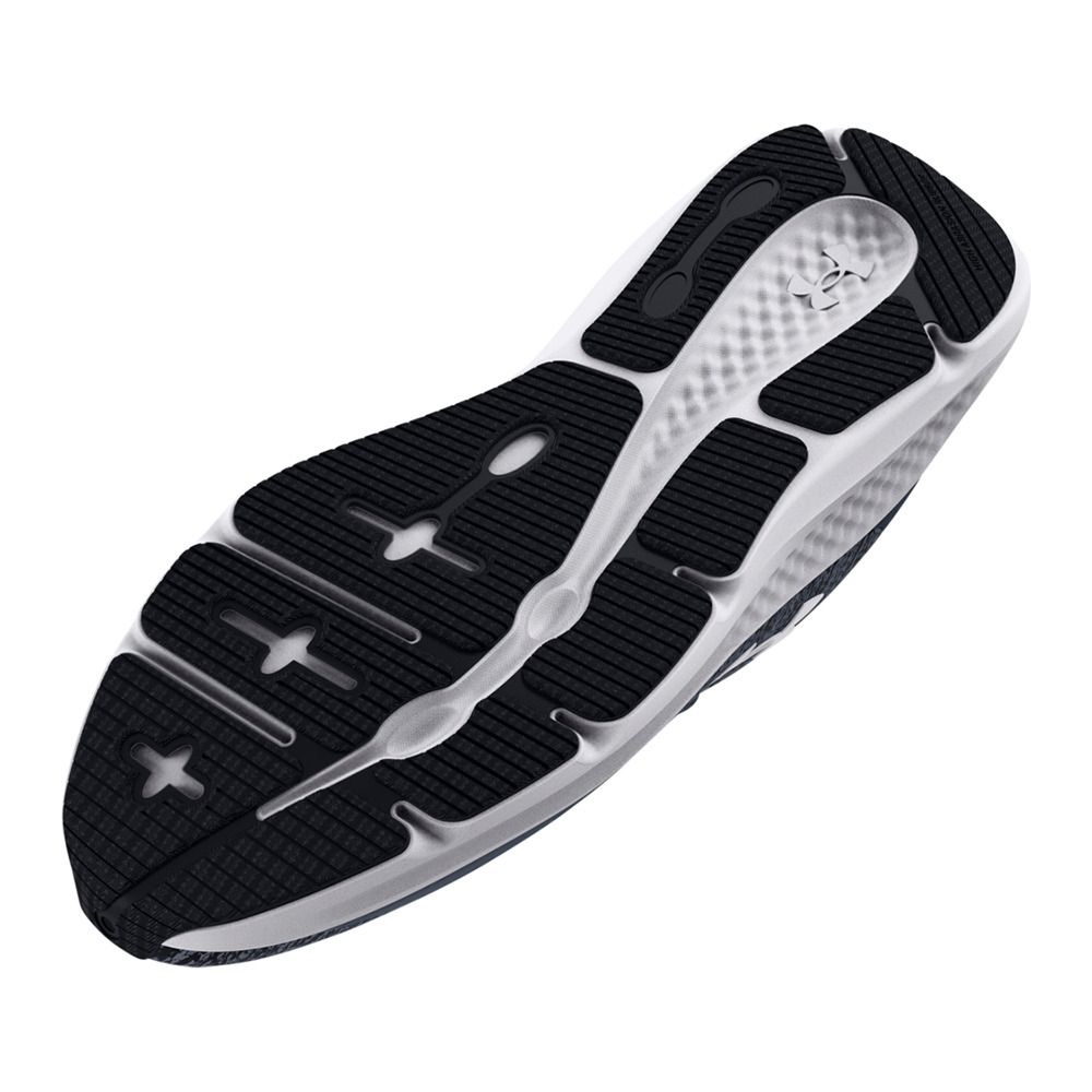 Under Armour UA CHARGED PURSUIT 3 TWIST - Chaussures running Homme downpour gray/downpour gray/white