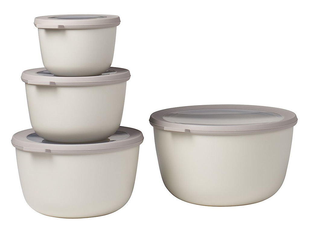 Mepal Cirqula 4-delige set ronde XL vershouddozen - White