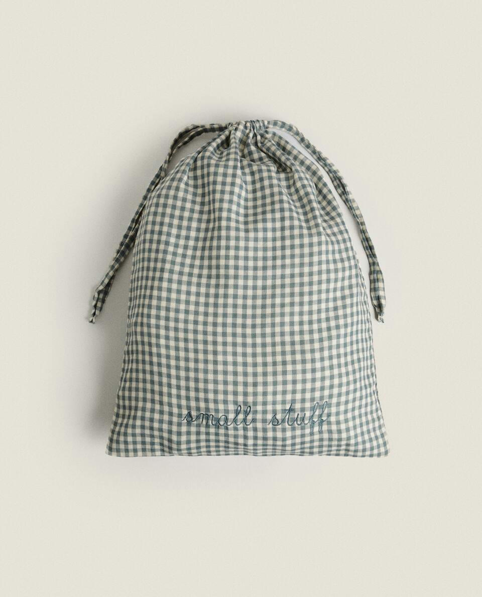 SACO DE ROUPA INFANTIL XADREZ