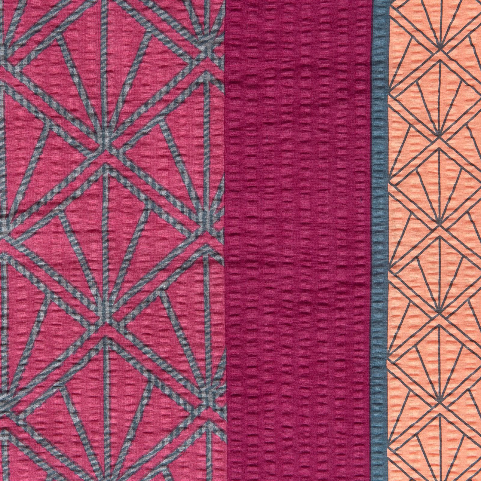 Bettwäsche Seersucker mit rotem Muster 200x210 2x65x65 Bettanzug Fra