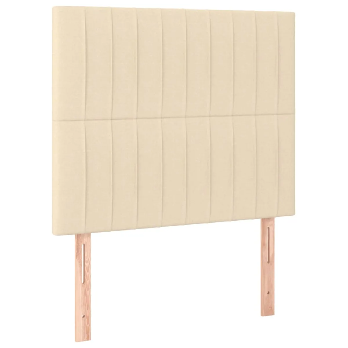 vidaXL Sommier à lattes Tissu Crème 90x200 cm