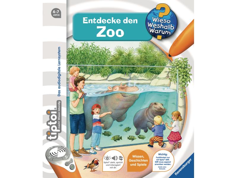 tiptoi Lernbuch WWW Entdecke den Zoo Interaktives Buch für die Verwendung mit audiodigitalem Zeigestift