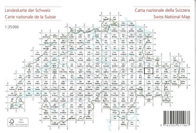 BUNDESAMT - 1196 AROSA ECHELLE 1 25 000