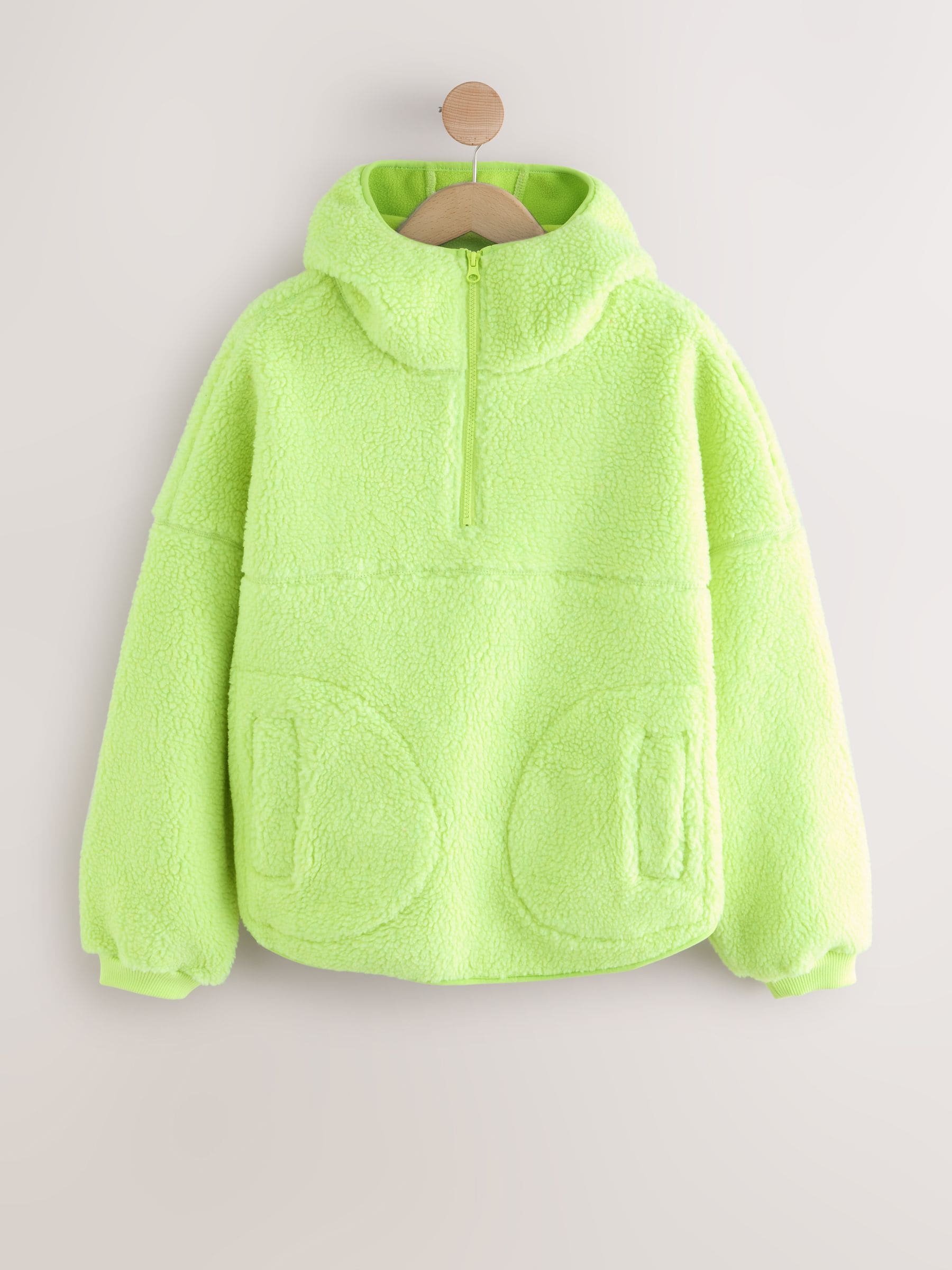 Limoengroen - Active Borg Hooded Jacket