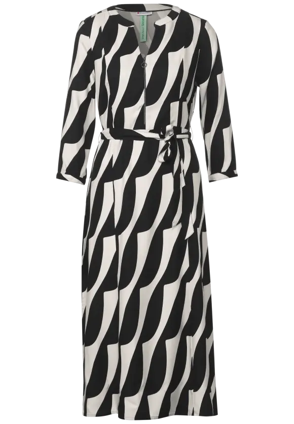 Print Midikleid - Black
