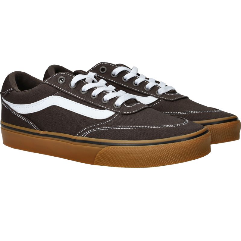 Vans Brooklyn LS Canvas Gum Sneakers Bruin Heren