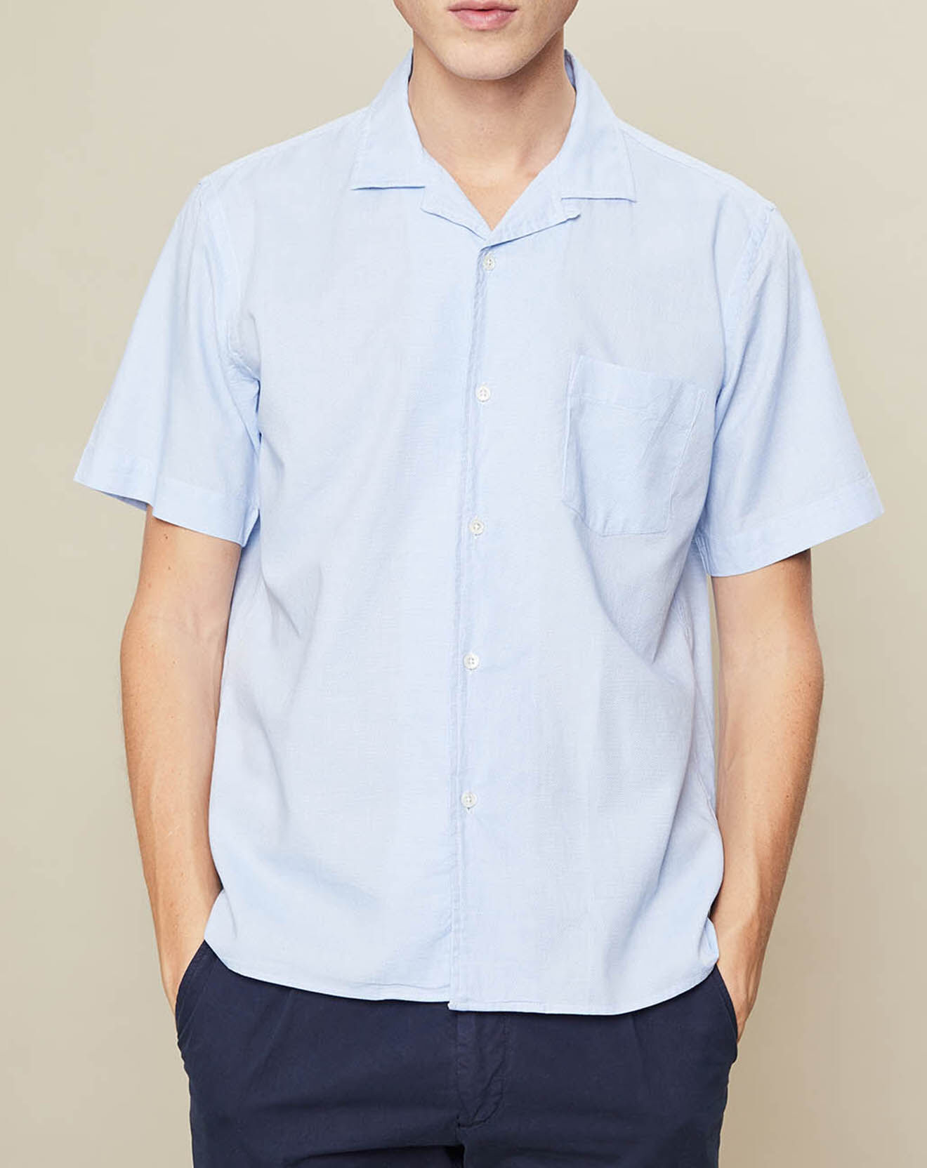Hartford Chemise Regular Fit Palm bleue
