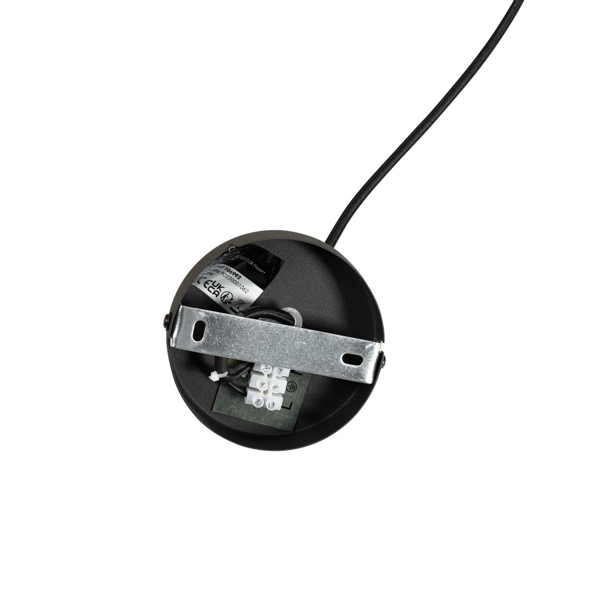 Retro hanglamp zwart met gouden binnenkant - Jinte