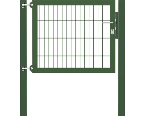 ALBERTS Flexo Plus 8/6/8 100 x 80 cm enkele poort met metalen gaaspanelen, inclusief palen van 8 x 8 cm, groen