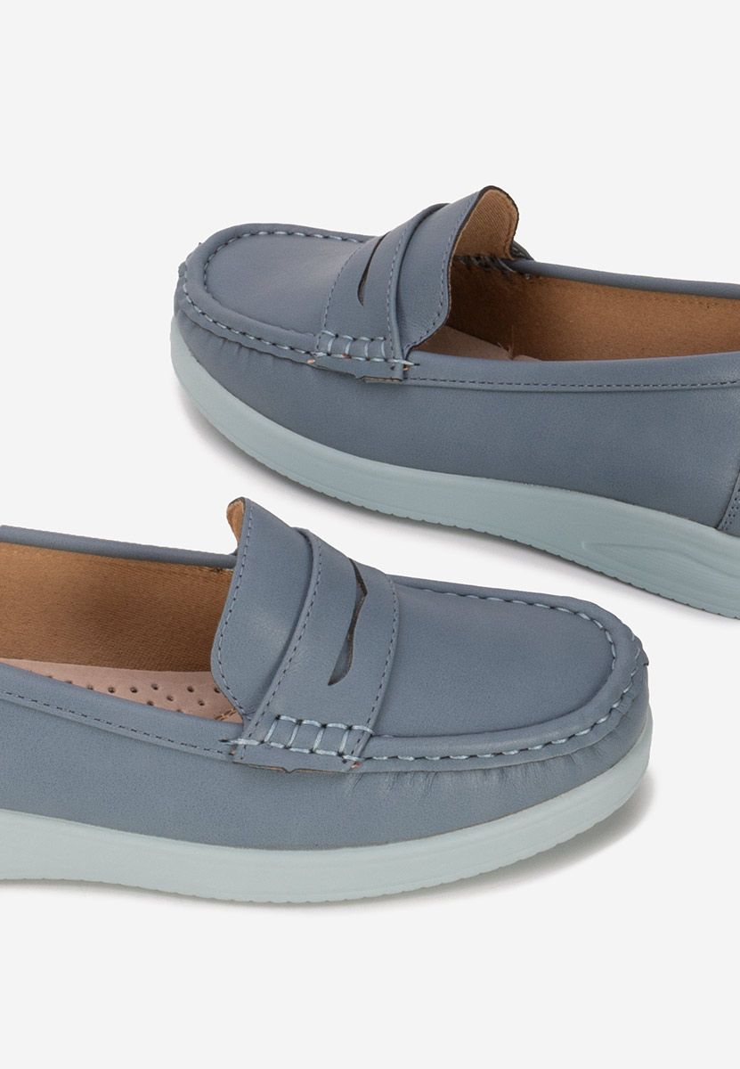 Mocassins femme bleus Elesya