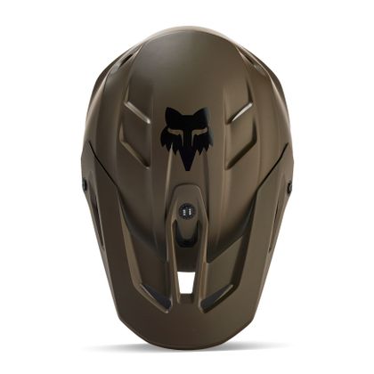 Casque cross Fox V3 - SOLID 2024 - Marron