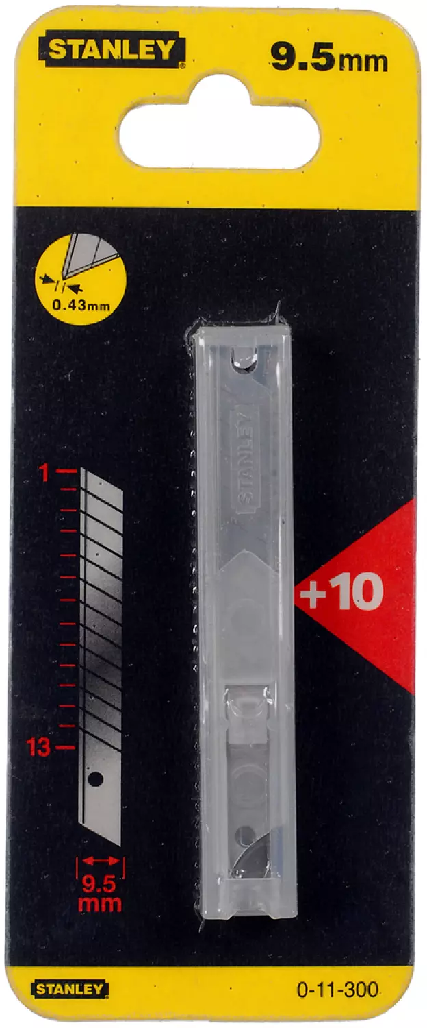 Stanley 0-11-300 afbreekmesjes - 9mm (10st)