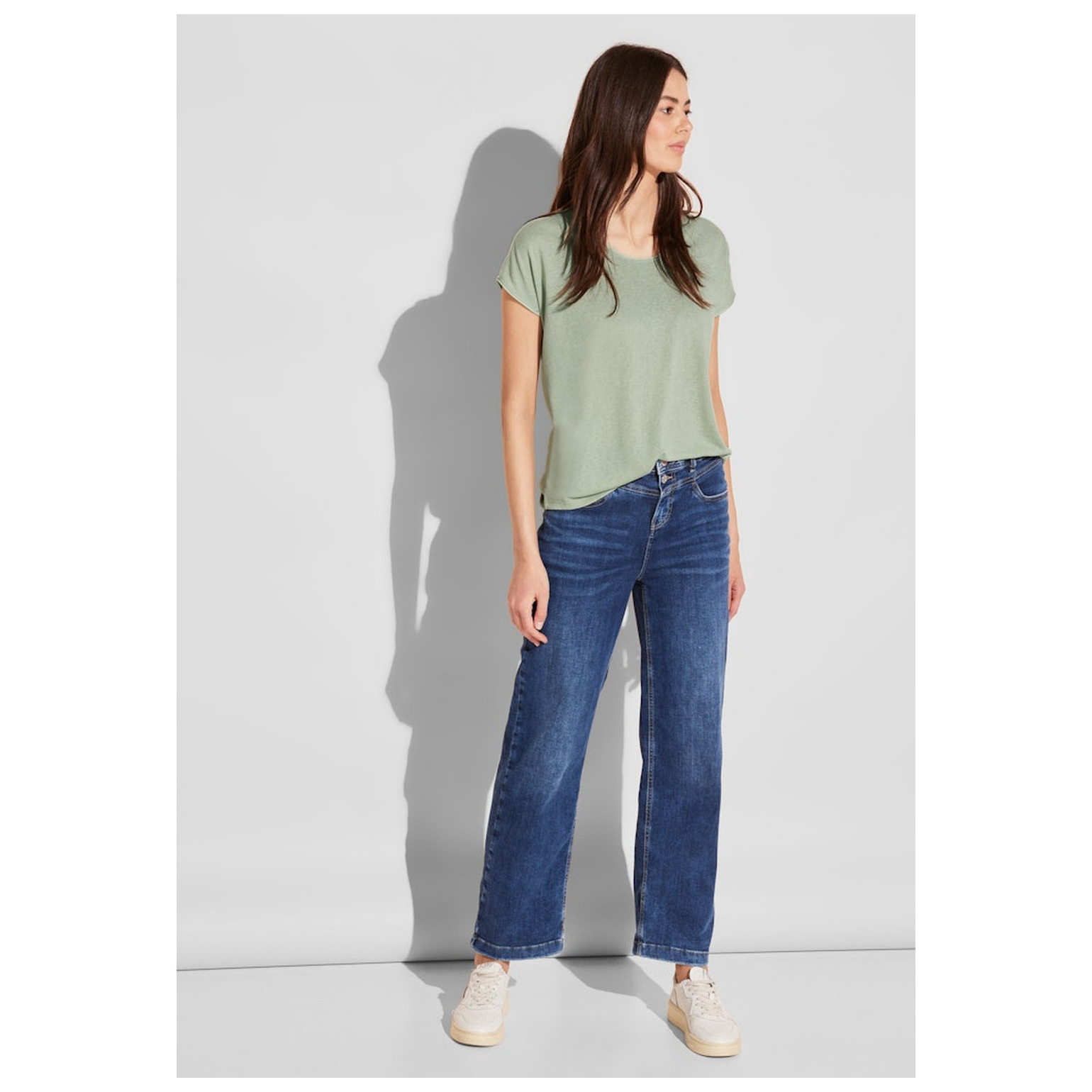 Street One LTD QR linen look shirt w.wove