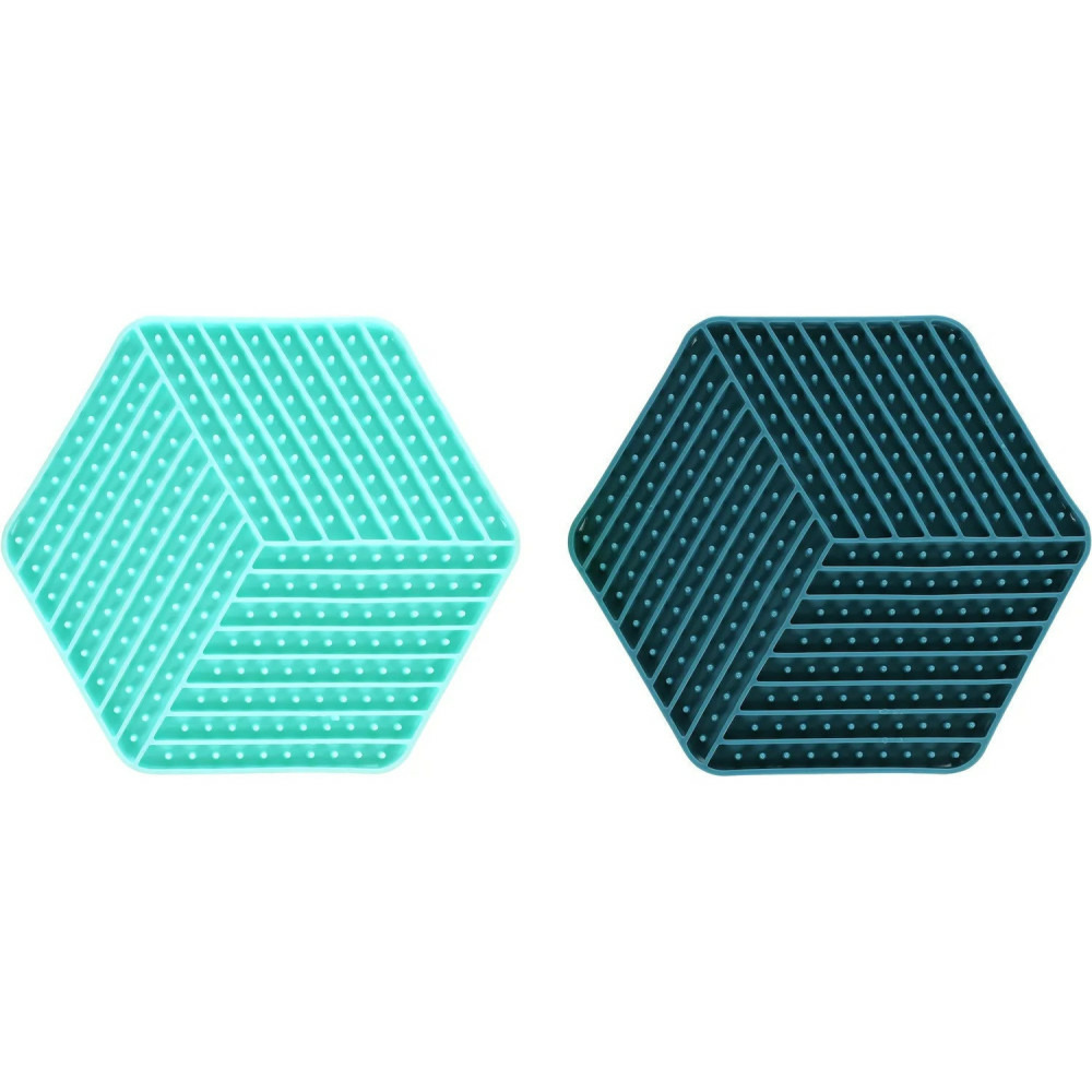 Gamelle assiette à lécher hexagonal, pour chien couleur aléatoire