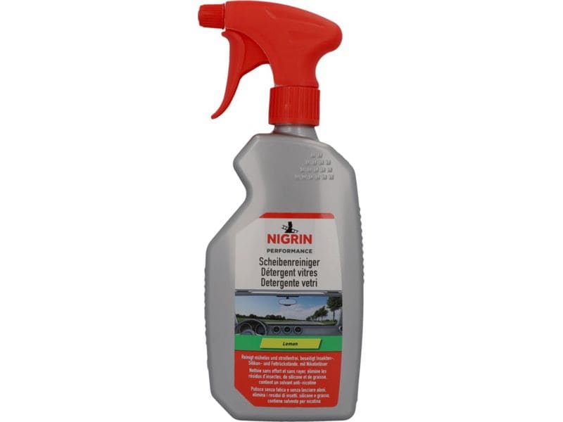 NIGRIN Scheibenreiniger Zitrone, 0.5 l Scheibenreiniger Citrus für müheloses Reinigen ohne Schlieren und Streifen