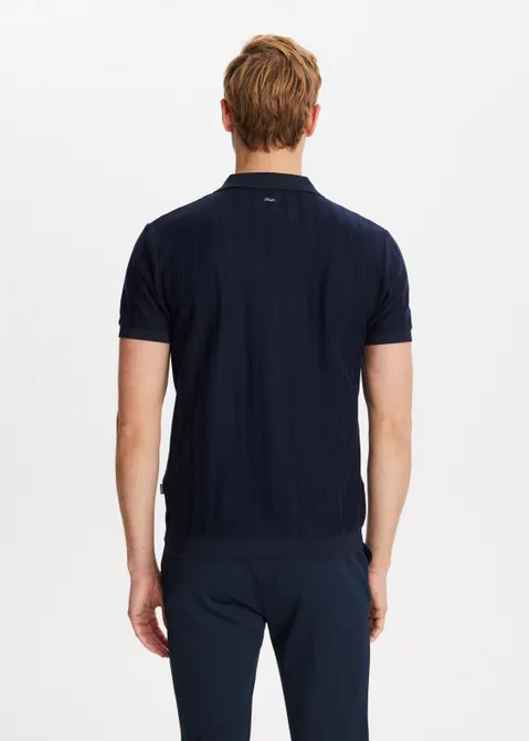 Vest met verticale strepen blauw (BLW.D)