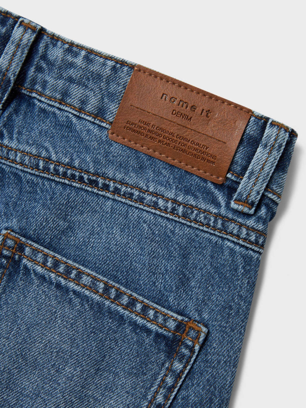 NAME IT wide leg jeans NKFROSE dark blue denim