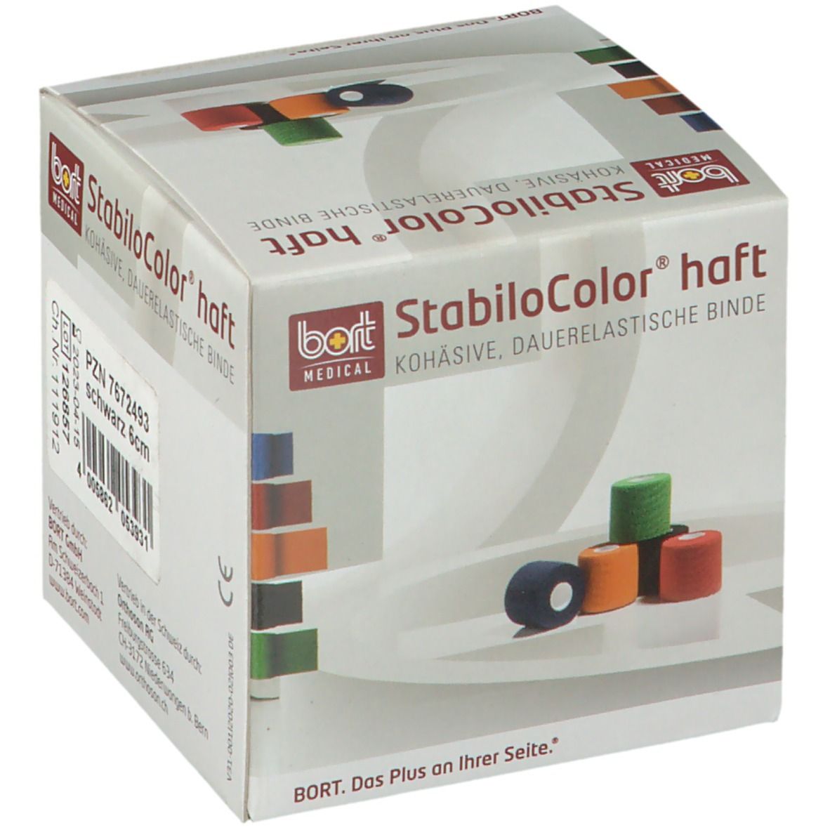 BORT StabiloColor® haft Binde 6 cm schwarz