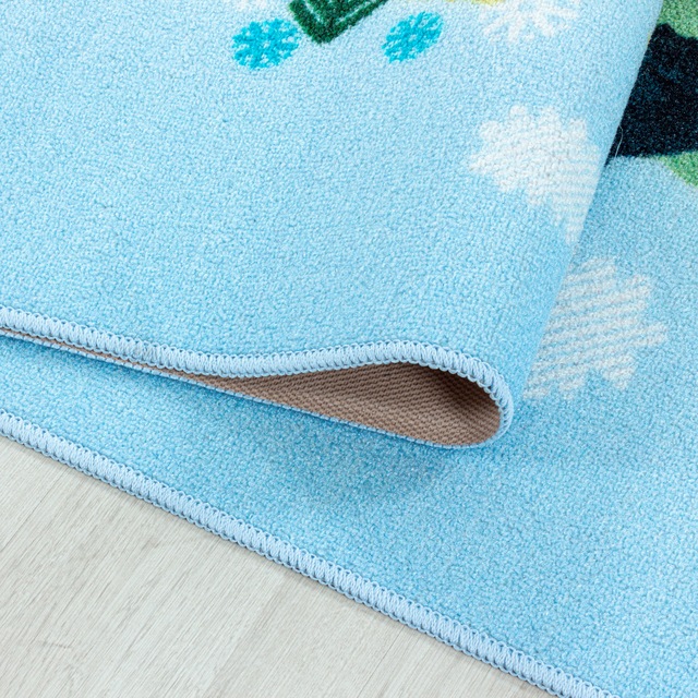 Ayyildiz Teppiche Kinderteppich »PLAY 2917« rechteckig 6 mm Höhe robuster Kurzflor, bunte Weltkarte, Weltmeere, Tiere, Kinderzimmer