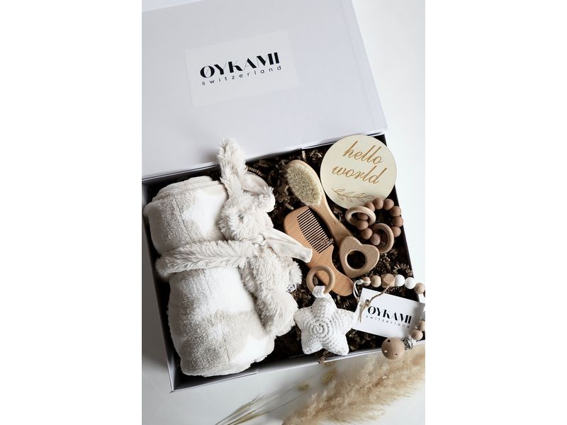 Oykami Geschenkset Venezia mit Kaninchen Geschenkbox zur Geburt
