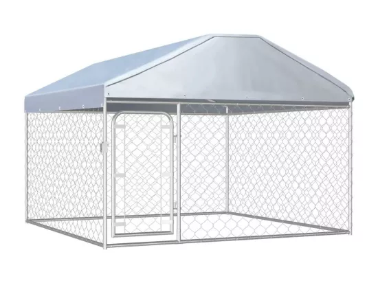 Chenil extérieur cage enclos 200 x 200 x 100 cm 02_0000452