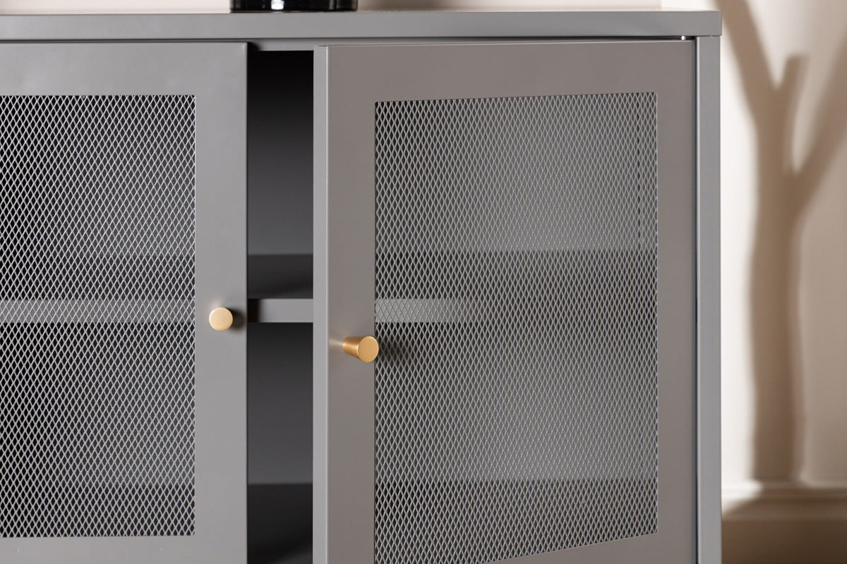 FjÃ´rd - Dressoir Lichtgrijs 120cm - Staal - Malla