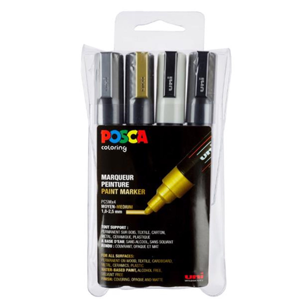 Køb Posca Uni Marker PC-5M/4A 4 Farver