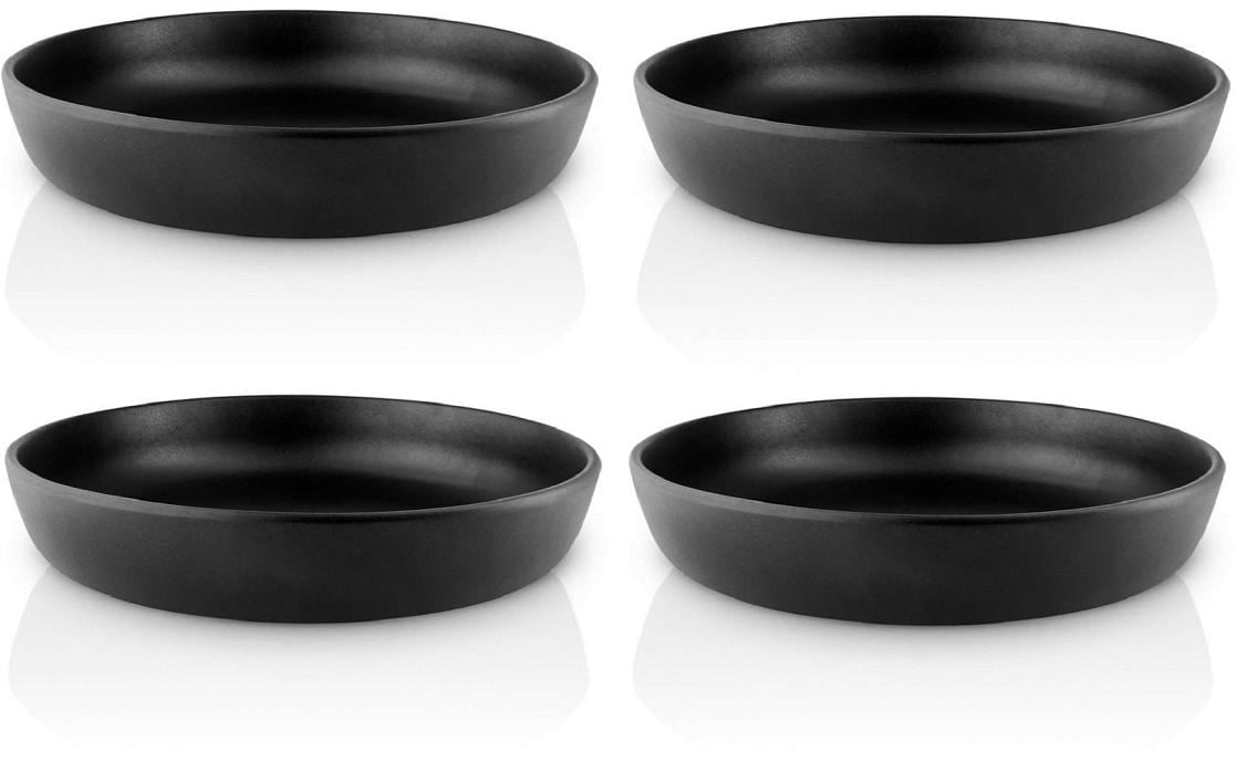 Salatschüssel Nordic Kitchen 25 cm, 4 Stück, SchwarzTeller mit senkrechter Kante