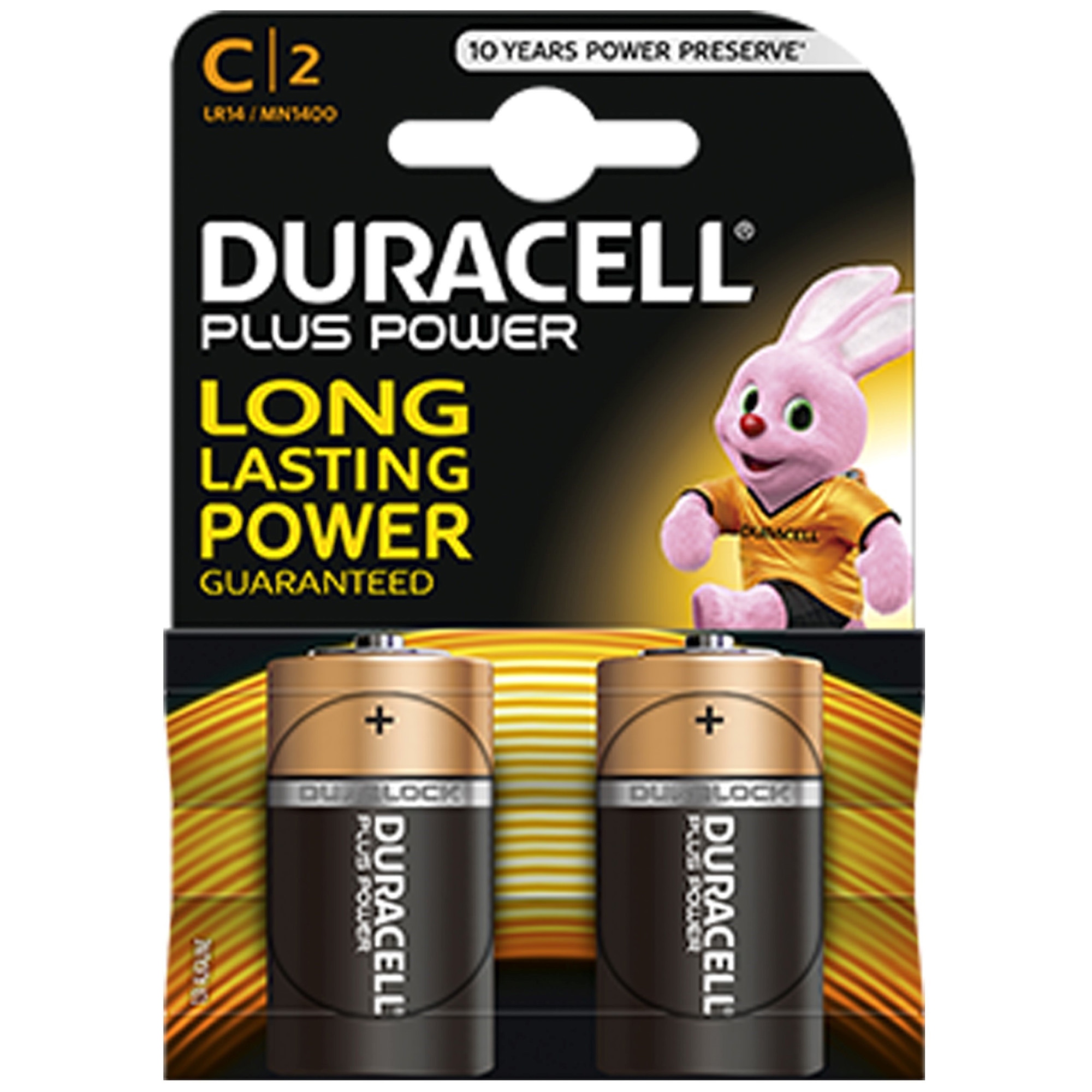 Duracell batterijen C Alkaline 2-pack zwart