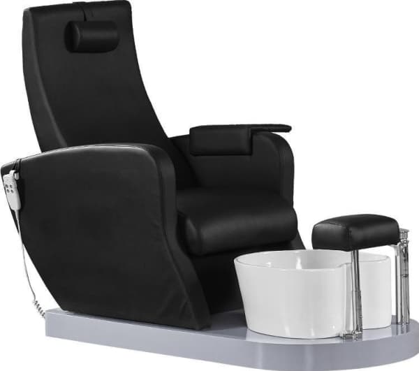 Lyseblå FOTEL SPA DO PEDICURE BLUE 016A CZARNY Z HYDROMASAŻEM